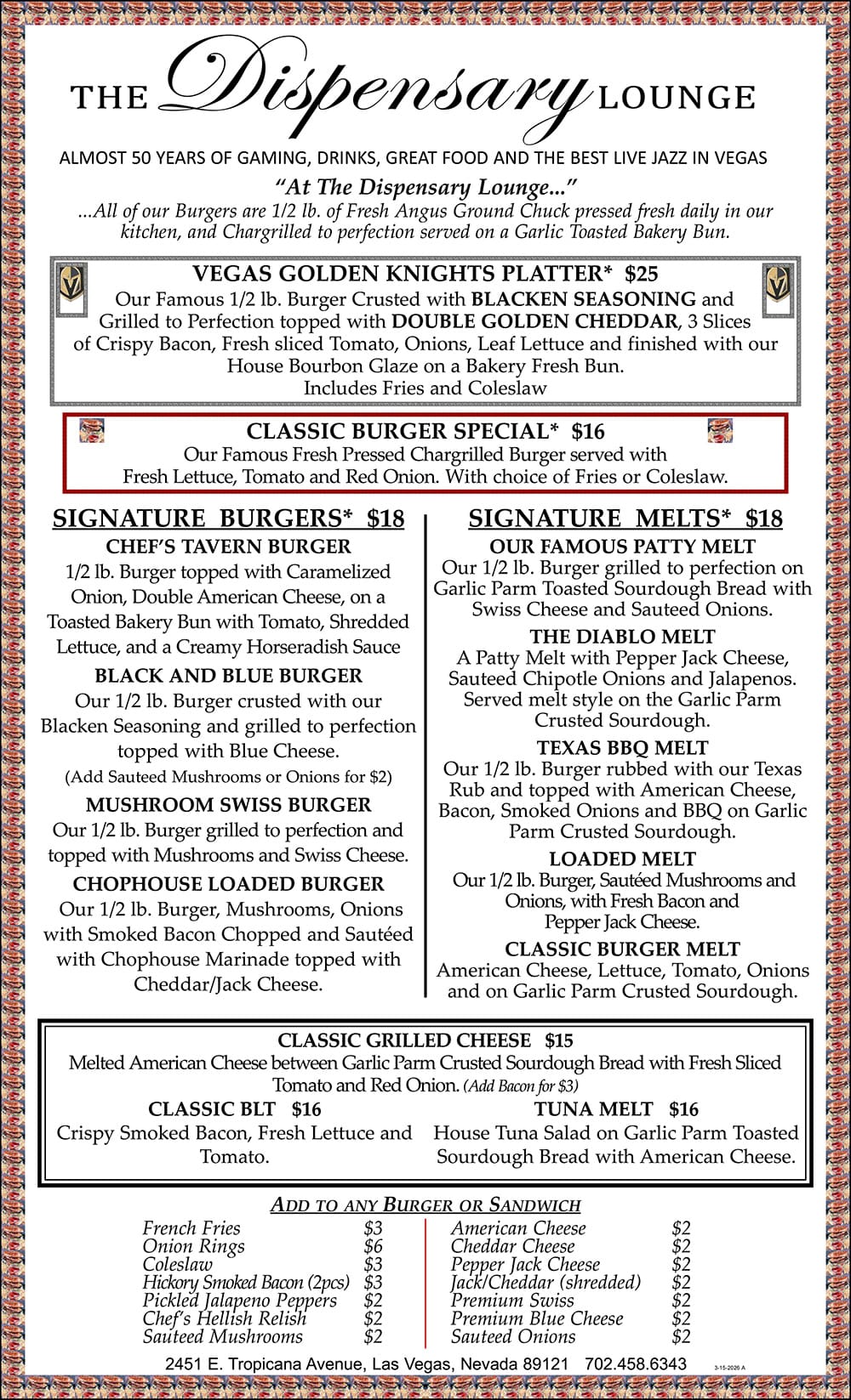 Burger Menu